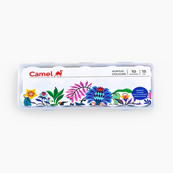 CAMEL ACRYLIC COLOURS 10 Shades x 15 ml